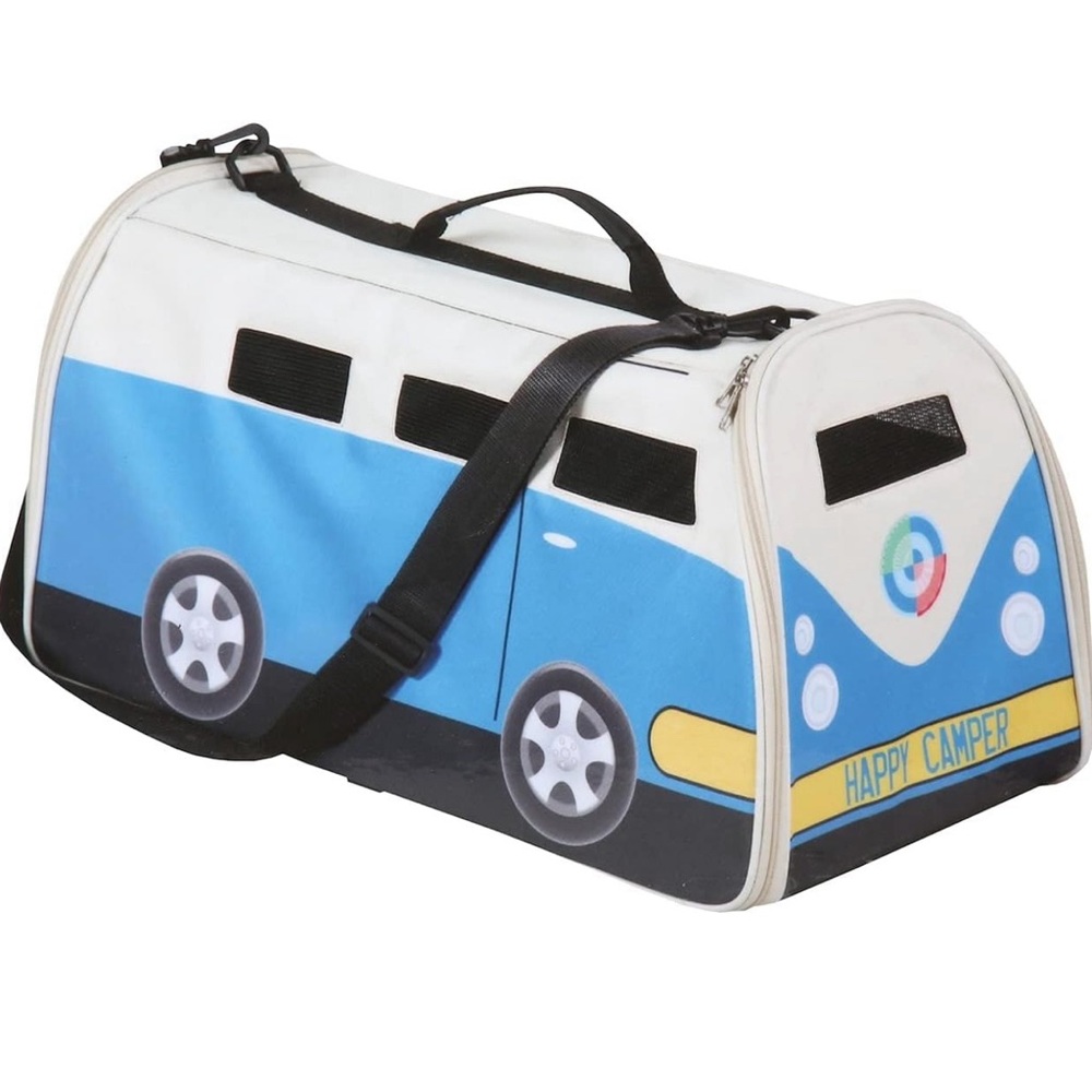 Retro Camper Pet Travel Carrier used twice. Puppies out grew carrier.